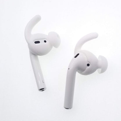 Anti-Slip Earhooks Soft Silicone Skin Compatible with Apple Airpods 2 & 1 Lightweight Sound Quality Enhancement for Headphones Outdoor Activities In-Ear Earhook 2 Pairs White