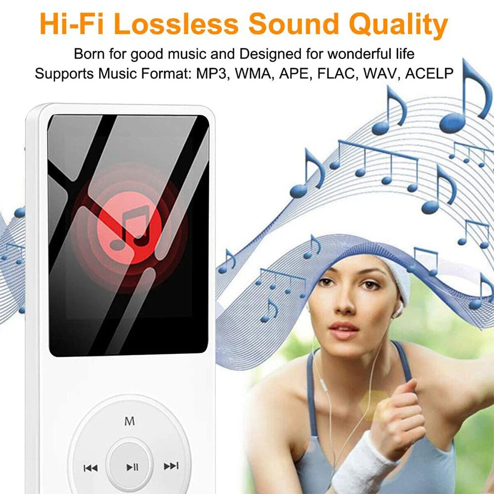 Portable Mini MP3 Player Hifi Music Walkman 4.0 Bluetooth Support Two-Way Transmission FM Radio Voice Recorder Ebook Auto Browse