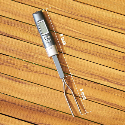 Meat Thermometer Fork with Electronic Ready Alarm, Digital Cooking Thermometer with Instant Read, LCD Display and Led Light, Grill Thermometers for BBQ Grilling Gadgets Steak Pork