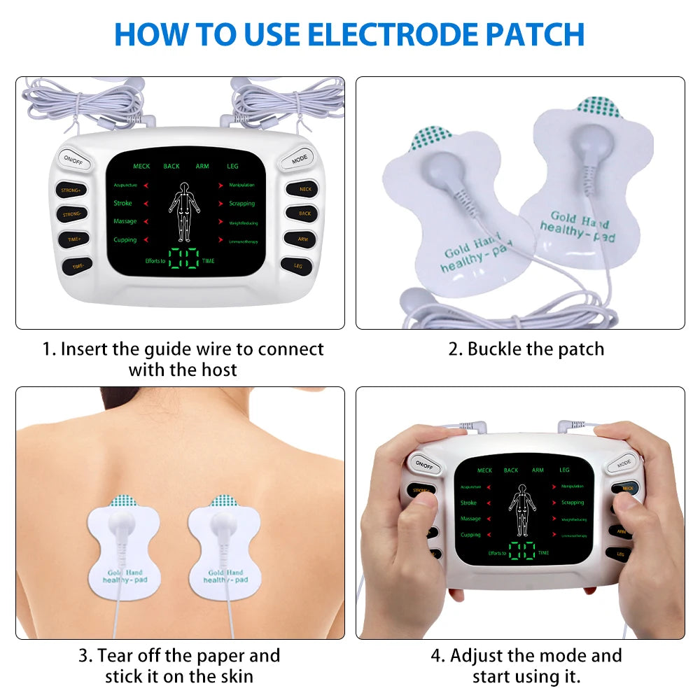 Electrostimulator Physiotherapy TENS Machines Eletric Compex Muscle Stimulator EMS Pulse Acupuncture Best Massager for Body Pad