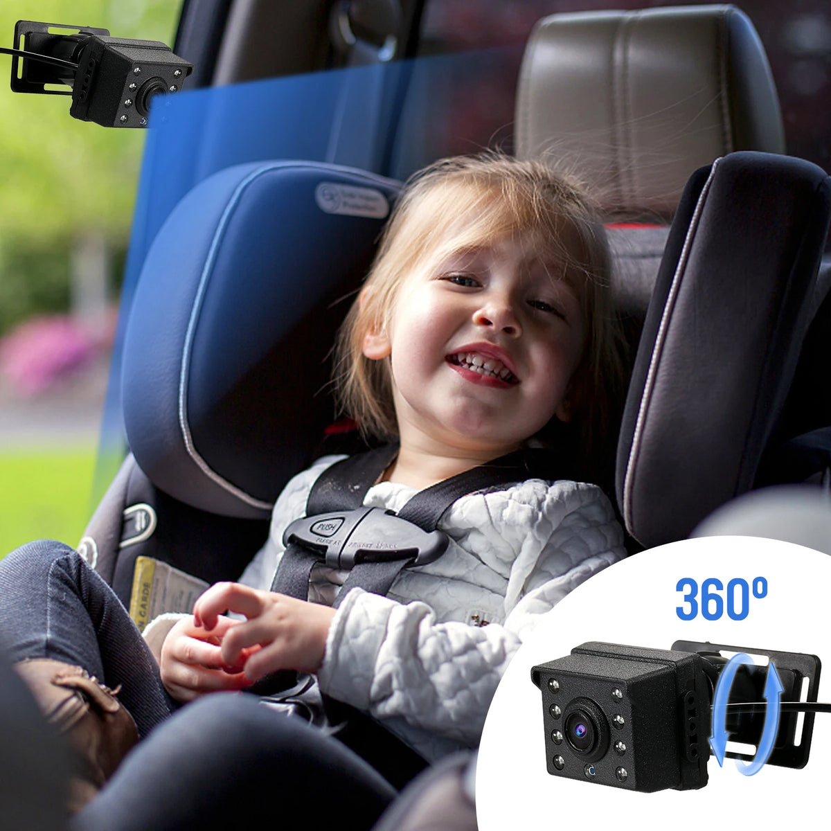 Rear View Monitor 4.3'' IPS Screen Baby Car Mirror Adjustable Wide View Angle for Infants Kids Pets Night Vision Function