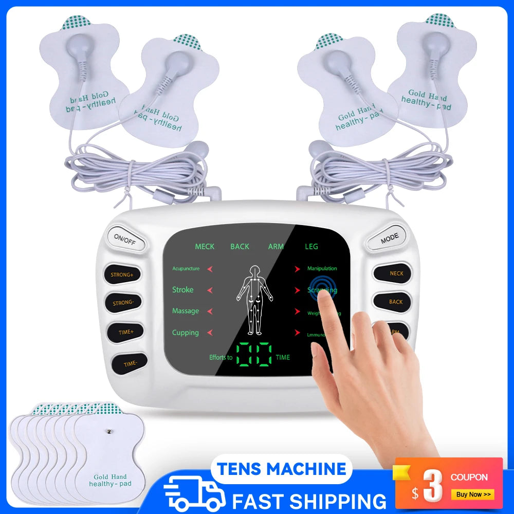 Electrostimulator Physiotherapy TENS Machines Eletric Compex Muscle Stimulator EMS Pulse Acupuncture Best Massager for Body Pad