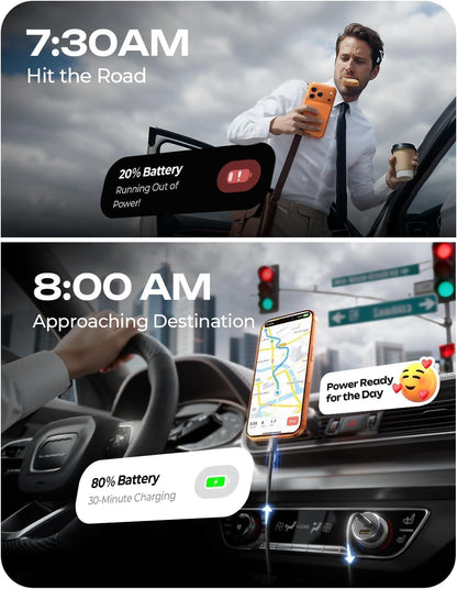 67.5W Car Charger USB C Fast Charge,Fast USBC Car Charger for Iphone