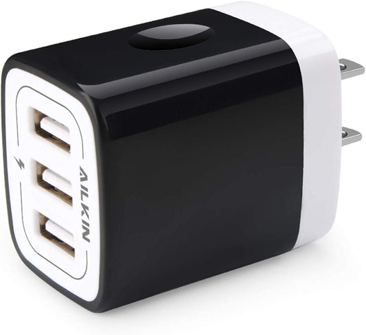 Wall Charger Plug, USB Plug Wall Outlet, 3 Multiport Charger Station Cube
