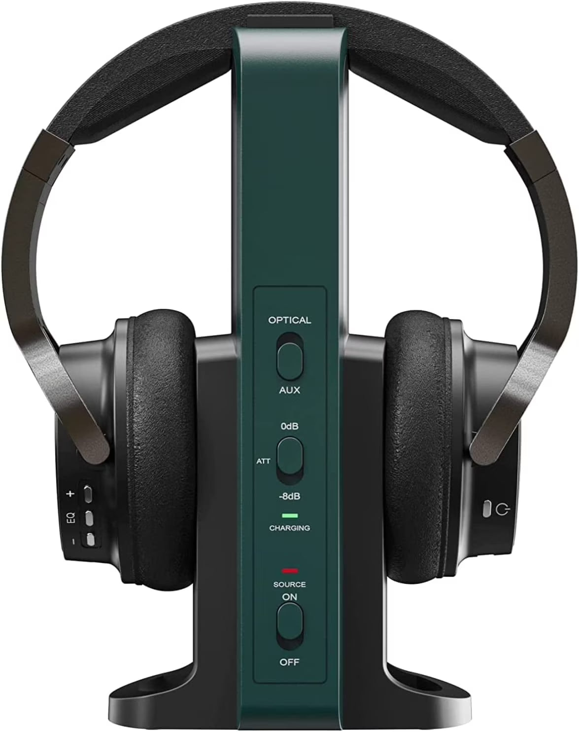 Wireless Headphones for TV Watching with 2.4G Digital RF Transmitter Charging Dock Hi-Fi Soft Over-Ear Headset