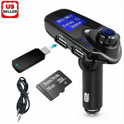 Bluetooth Car Kit MP3 Player FM Transmitter Wireless Radio Adapter USB Charger