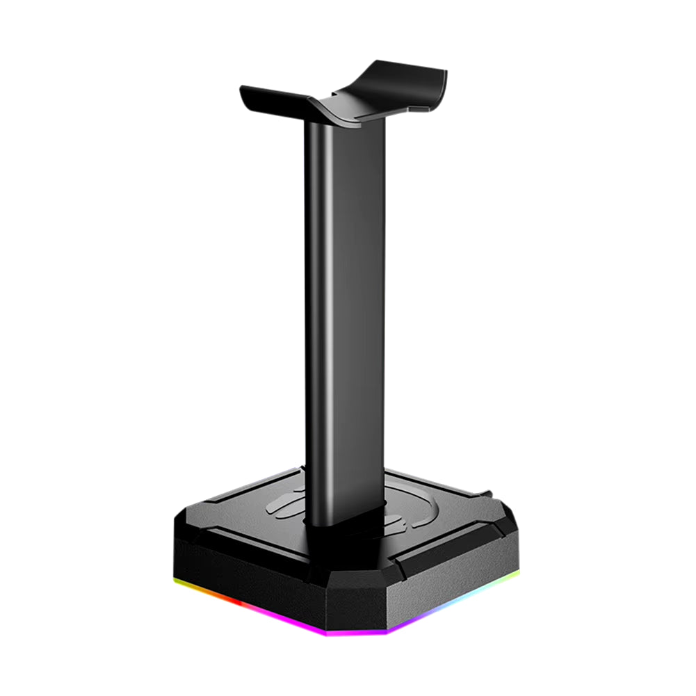 RGB Gaming Headphone Stand 10 Lighting Effects Headphone Stand Holder Rack USB Port 3.5Mm Audio Port Desktop Headset Bracket