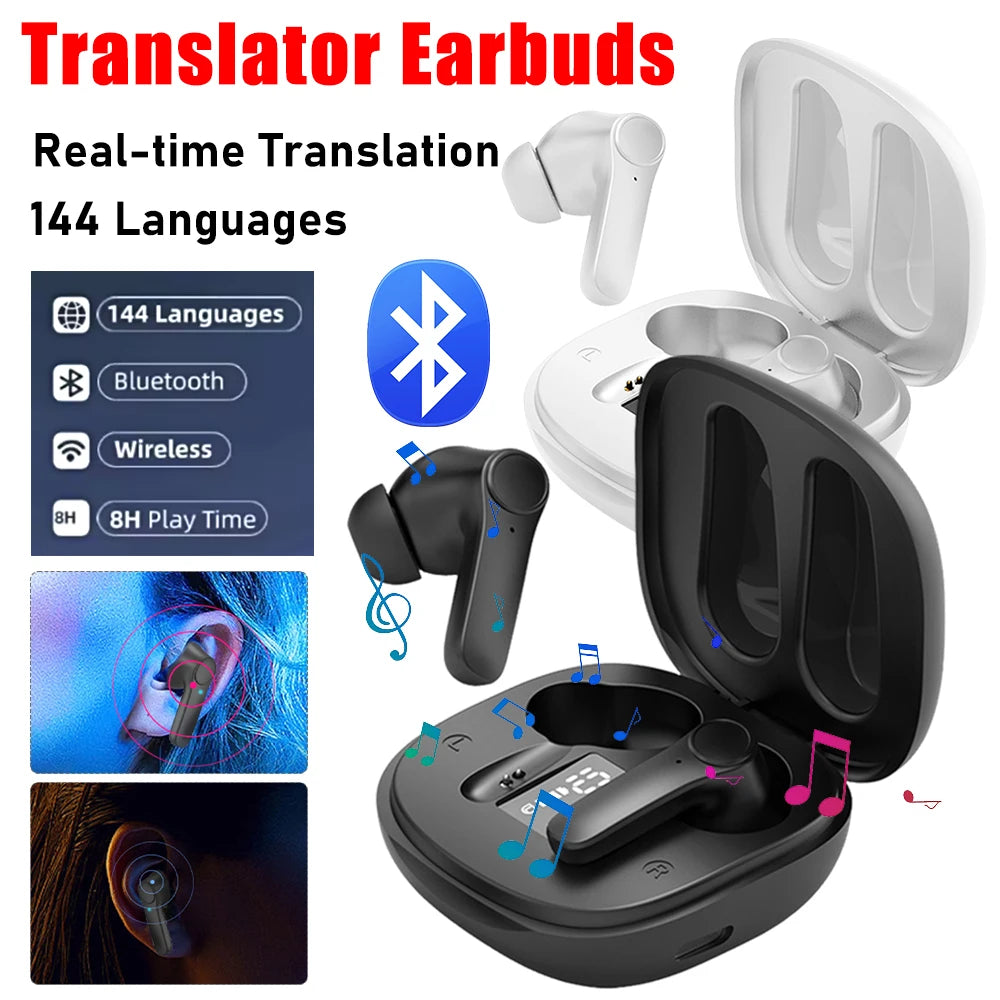 B11 Wireless BT Translation Earbuds in Ear Headphones 144 Languages Real Time Translator TWS Earphones Smart Voice Translator