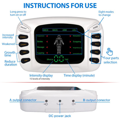 Electrostimulator Physiotherapy TENS Machines Eletric Compex Muscle Stimulator EMS Pulse Acupuncture Best Massager for Body Pad